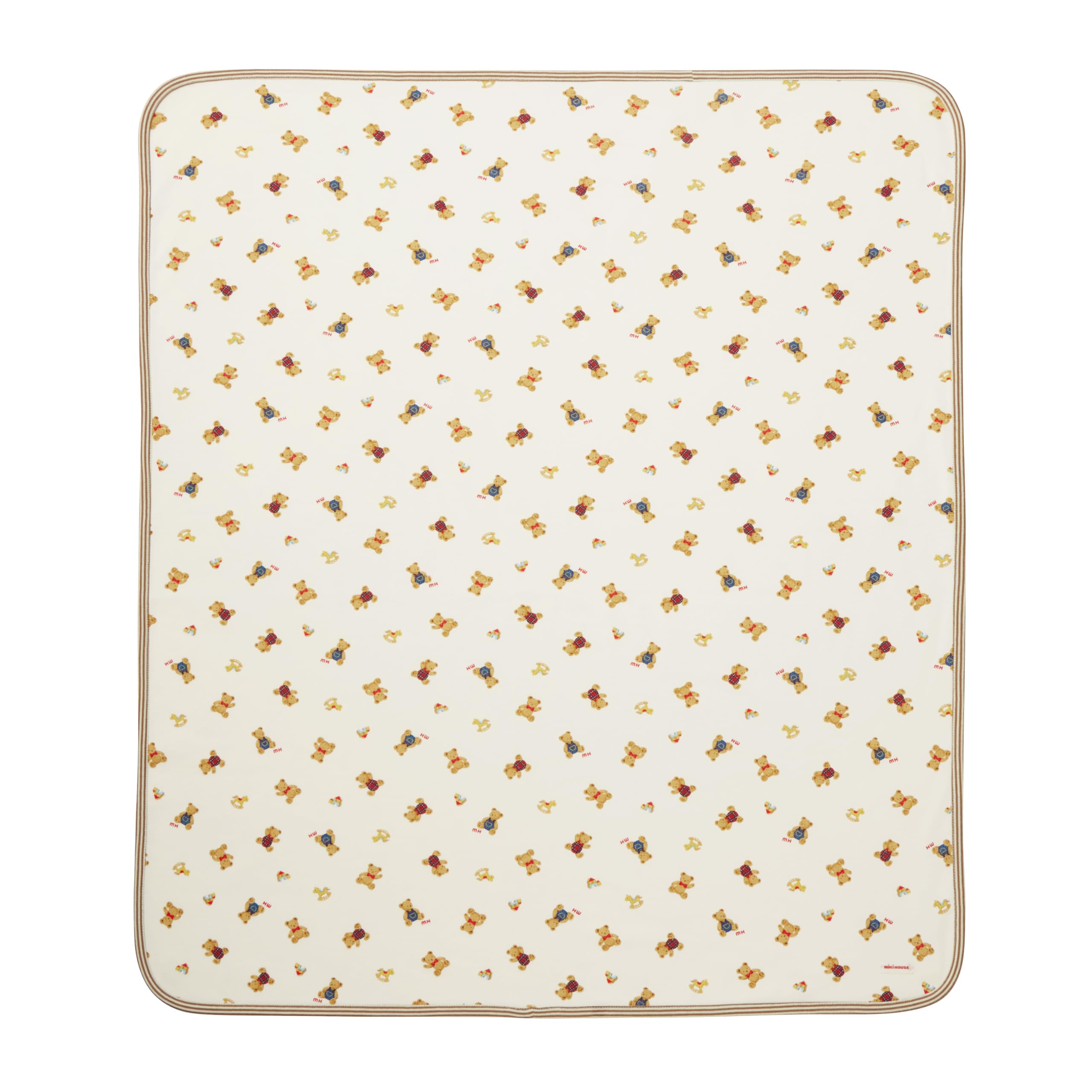 Amazon.co.jp: [ミキハウス] ブランケット 70×80cm くま 総柄 お昼寝 
