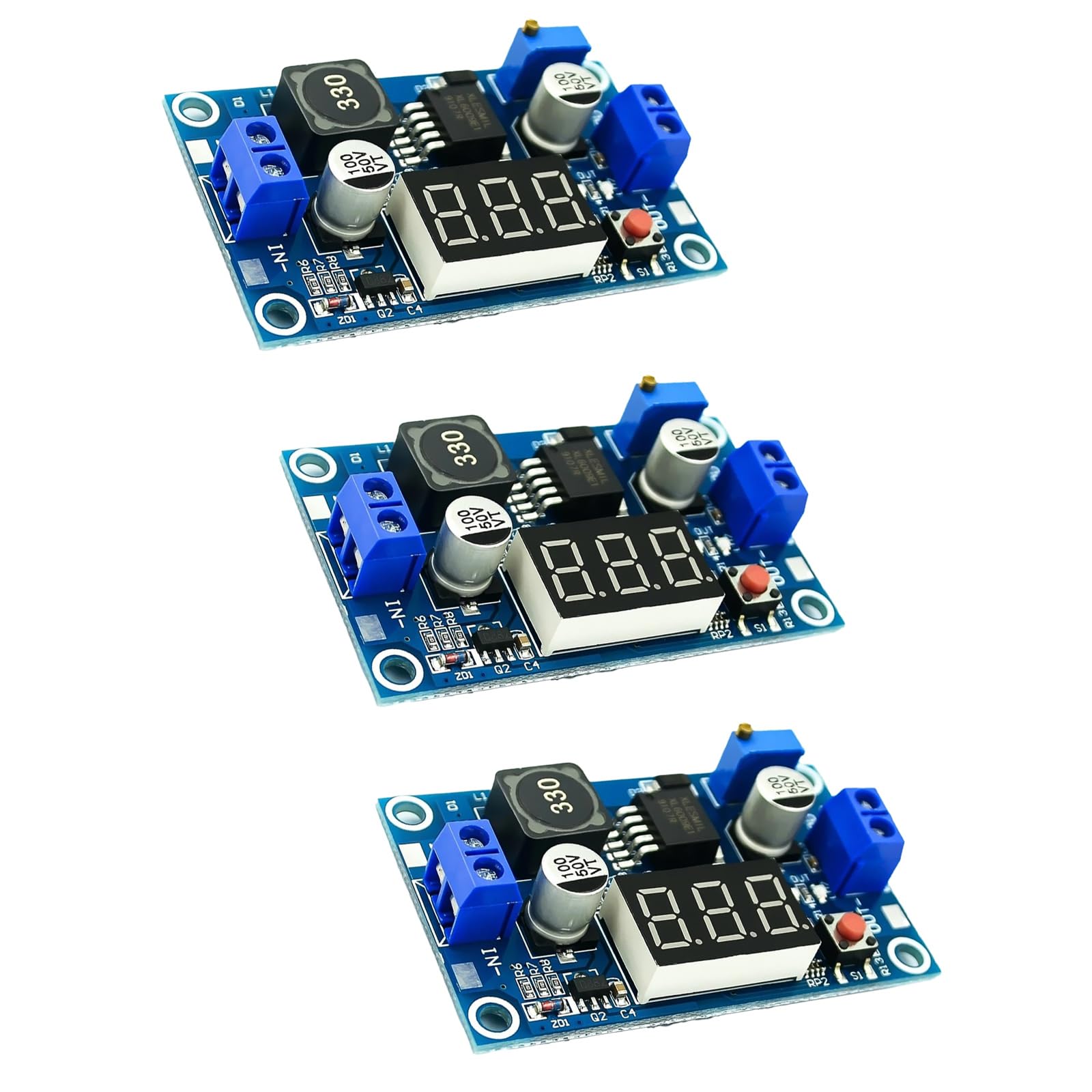 Efficient Boost Converter Module with Real Time Voltage Display Adjustable Output up to 40V Short Circuit Protection 4A Current Adjustable Step-Up Converter Module