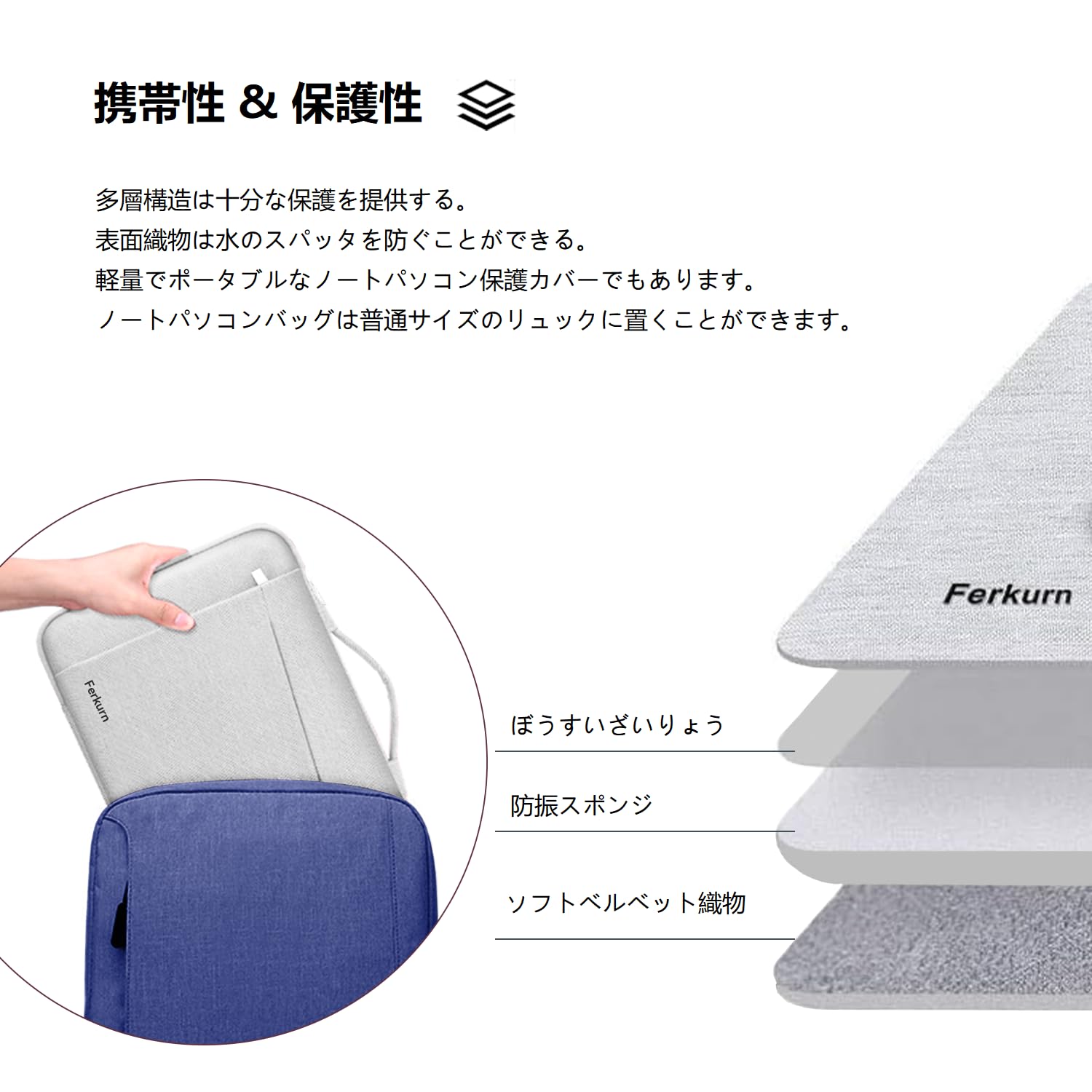 Amazon.co.jp: Ferkurn pcケース ノートパソコン ケース 14インチ
