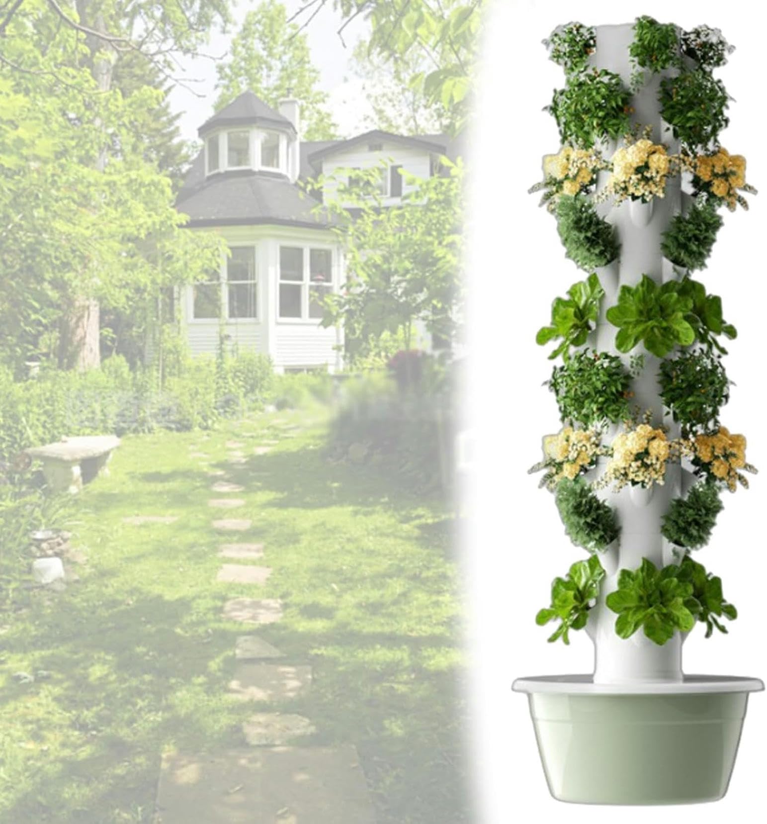 Jardinage en tour hydroponique sur votre balcon pour herbes et fruits frais