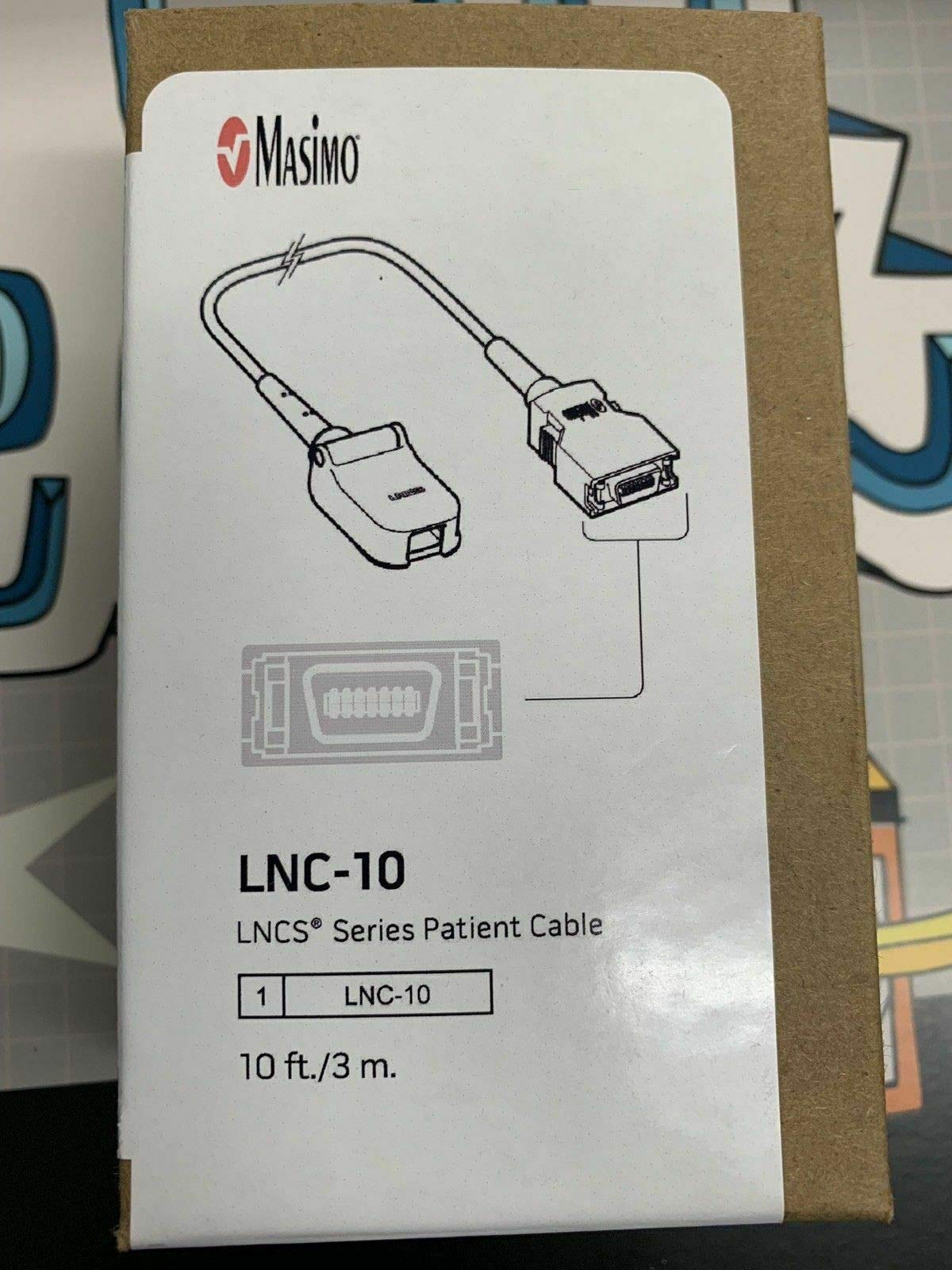 Masimo 1814 LNCS Trunk Cable FOR SpO2 Passpt 10ft Ea