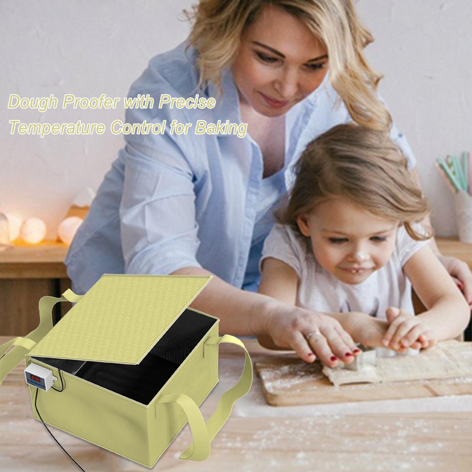 1/2 Stück Brotgärer, wasserdichter Sauerteigwärmer, Brotgärbox, Sauerteigwärmer mit präziser Temperaturkontrolle, Teiggärbox mit Ais