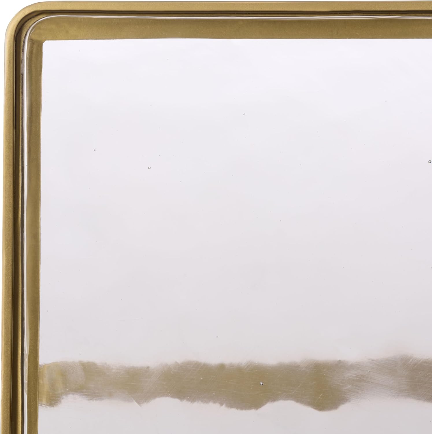 SAFAVIEH Couture Collection - Dominic Cast Brass & Clear Glass Rectangular Coffee Table, Modern Accent Cocktail Table (SFV7918A)