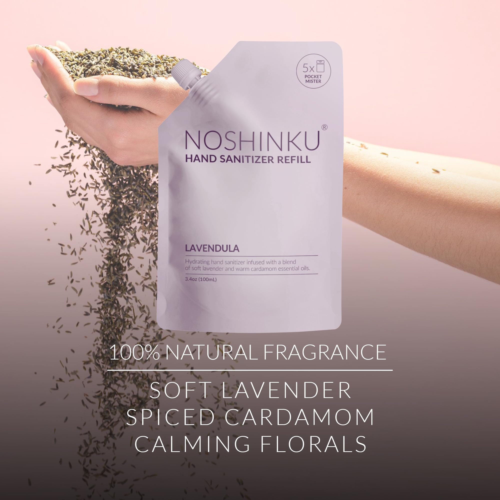 Amazon.com : Noshinku Lavender Pocket Hand Sanitizer Refill Kit