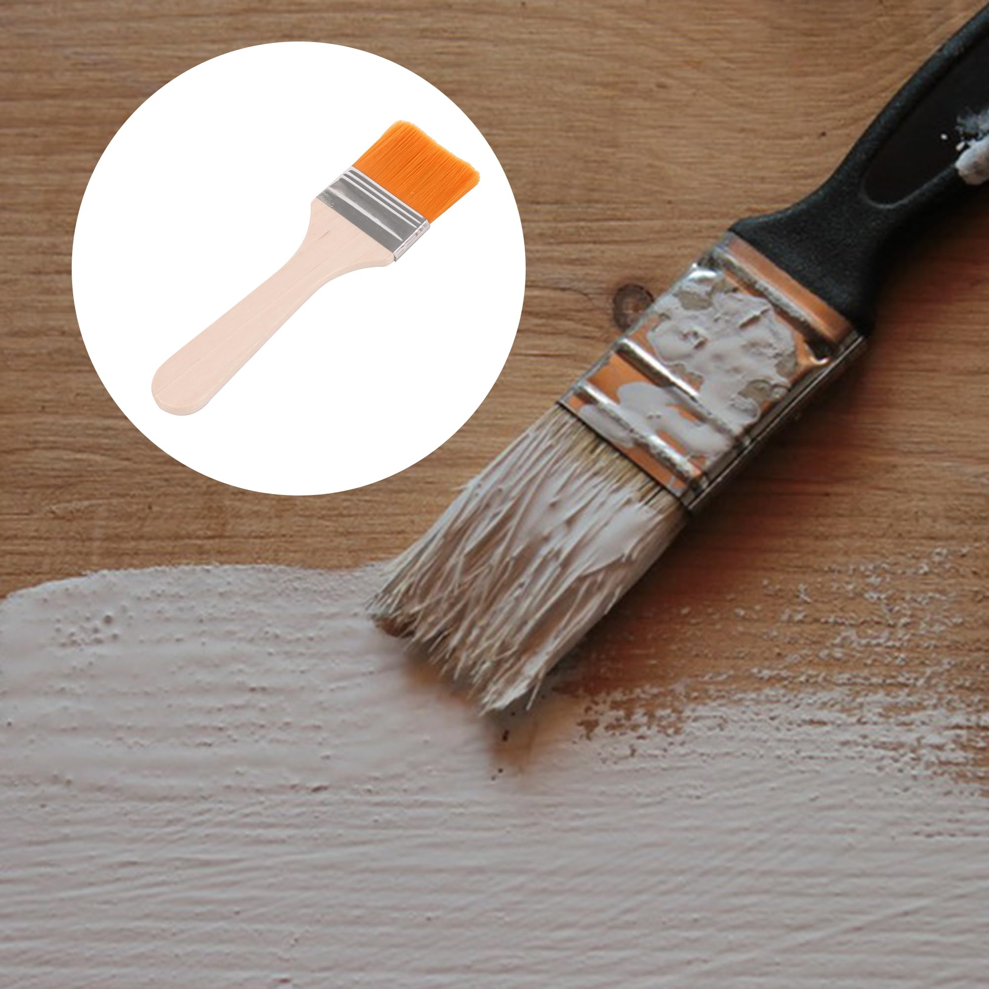 1 juego de 50 pinceles de nailon de 1.85 pulgadas, no es fácil de romper, se utilizan para pintar bordes