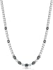 FANCIME Sterling Silver Tennis Necklace 4mm 18 inch Birthstone Necklace with 6 * 8mm Oval Gemstone Luxury Fine Birthday Jewelry Gifts for Women