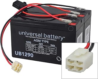 AlveyTech Premium 24 Volt Battery Pack for The Razor Ground Force Drifter & Ground Force Drifter GFD Fury (9 Ah Extended Range, Versions 1+) - Replacement Set of 2 AGM Batteries with Wiring Harness