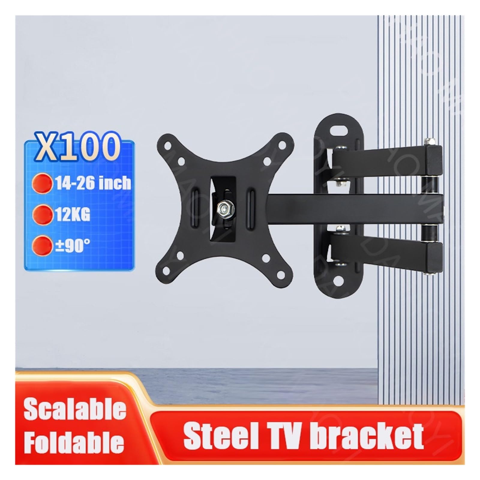 For Camper Pieghevole for Interni TV Gancio Supporto for Monitor Da 14-26 Pollici for Auto Camper Ascensore A Soffitto Cucina Regolabile Sala Da Pranzo Porta TV Sostituisci