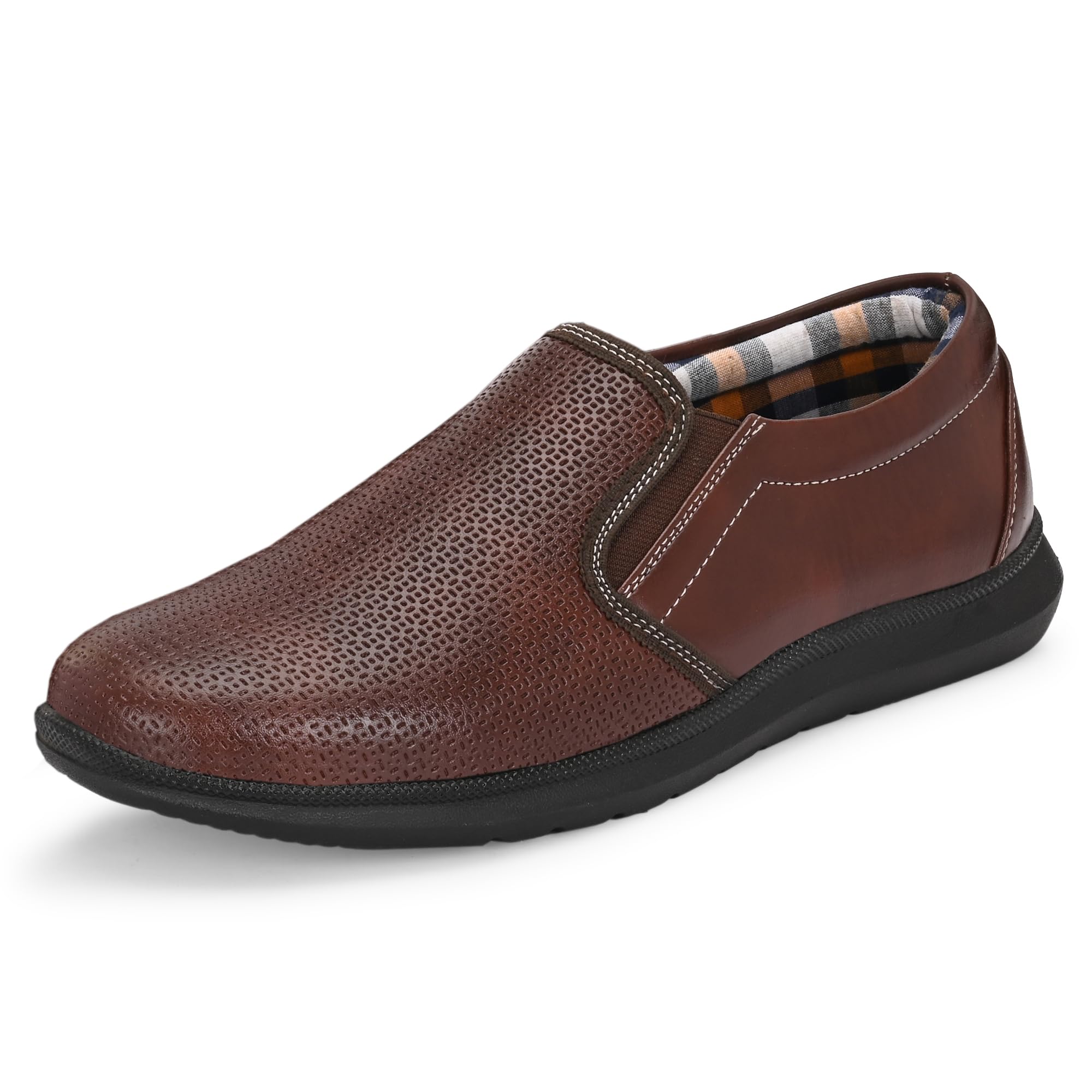 Slip-On Men's Casual Shoe | Stylish with Soft Cushioned Insole | Sleek Slip-On Design for Semi-Formal Look | Durable with Anti-Skid Sole | Ideal for Office Wear (9276)-image-23