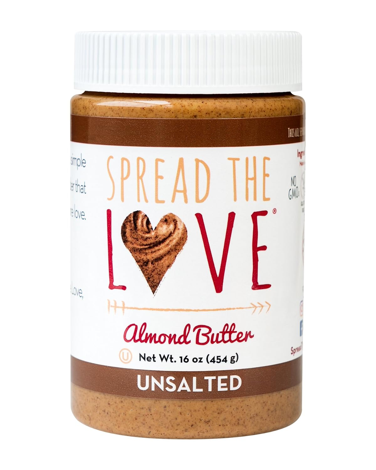 Mantequilla de Almendra Suave - Spread The Love, 6 Paquete de 16 oz