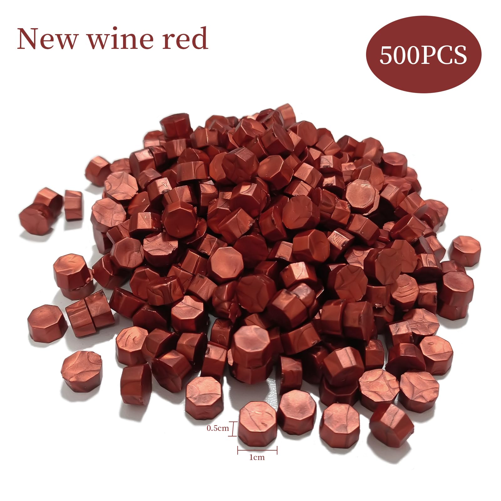 Chedin Pepitas de Cera para Sello de Lacre, 500 Piezas de Cuentas de Cera de Sellado, para Sello de Lacre Vintage y Cartas, Invitaciones, Tarjetas, Paquete de Vino, Envoltura de Regalos (Rojo Burdeos)