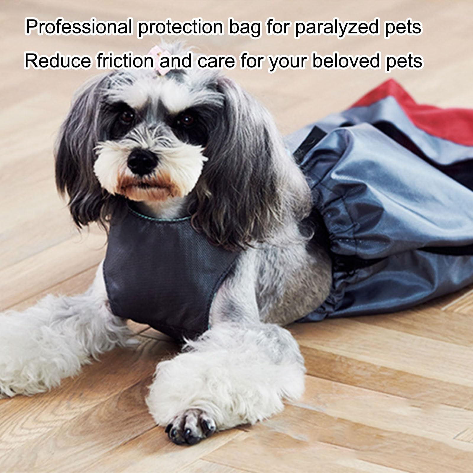 Borsa protettiva posteriore per cani, paralisi alle gambe posteriori, morbida protezione per le gambe in tessuto di poliestere, ideale per la maggior parte delle persone