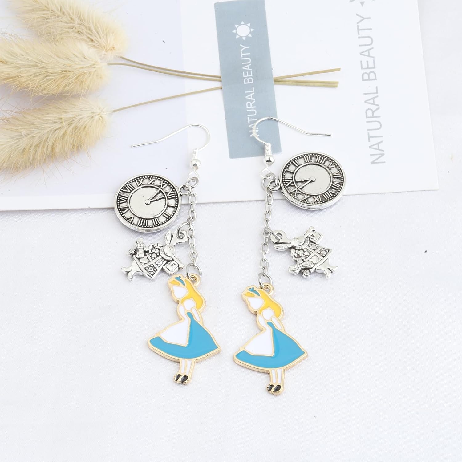 UJIMS Anime Cartoon Necklace Wonderland Movies Inspired Gifts Cartoon Fans Jewelry for Best Friend Rabbit Lover Merch