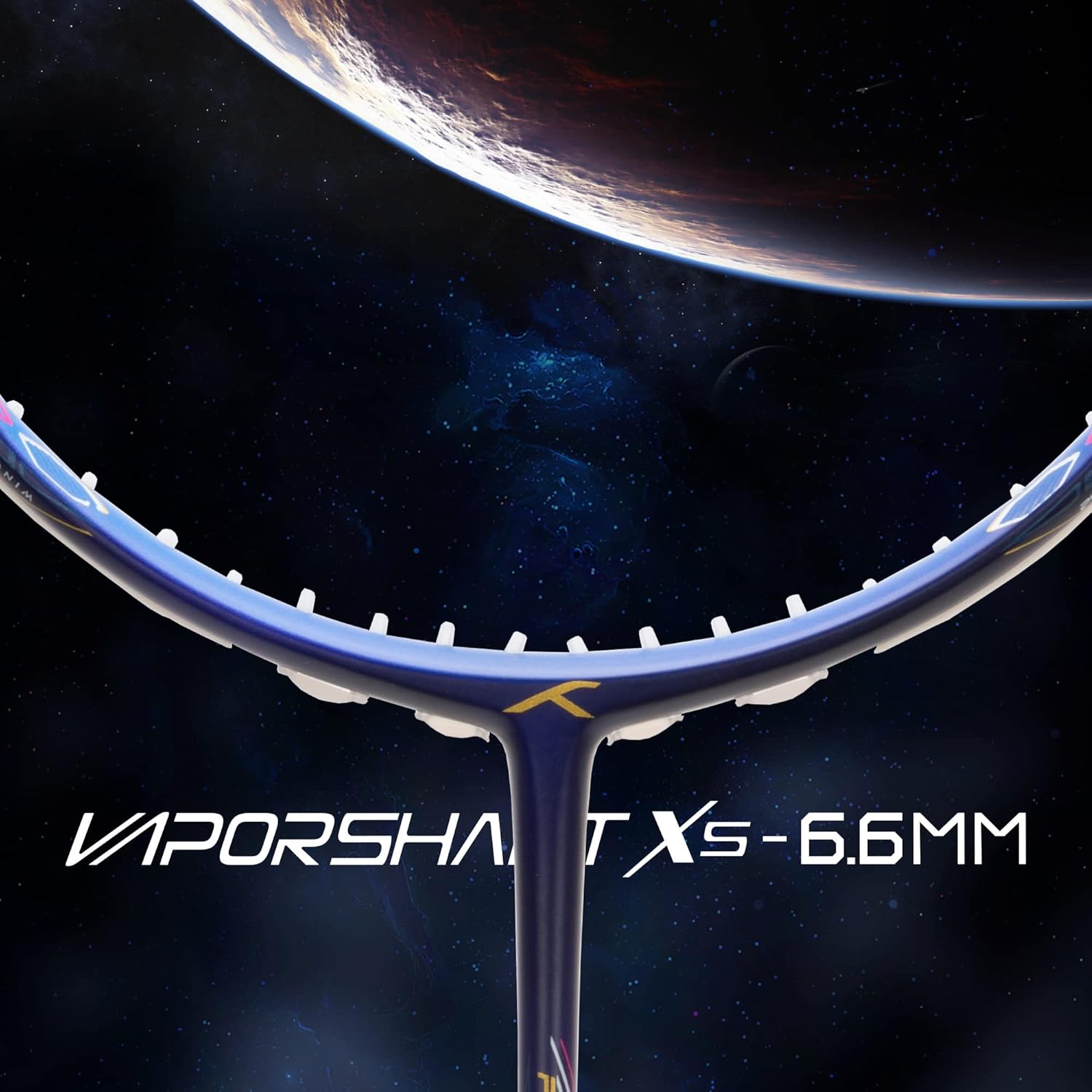 HUNDRED Flutter S ATTK Carbon Fibre Strung Badminton Racket with Full Racket Cover for Intermediate Players (82g, Maximum String Tension - 32lbs)