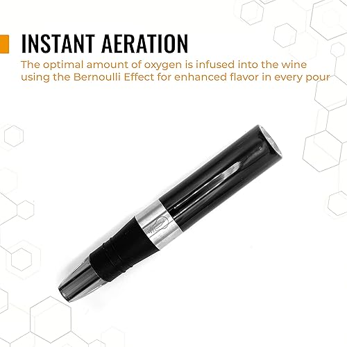 Miniatura 2 de Cork Genius Venturi - Boquilla de vertido para botellas de vino, boquilla de vertido sin goteo para botellas de vino, boquilla de vertido