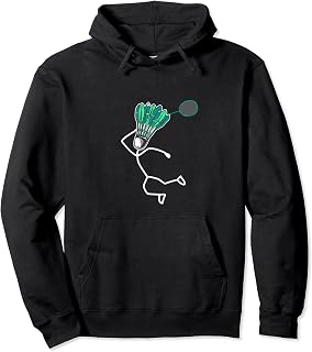 Badminton Stylish cool stick figure Pullover Hoodie