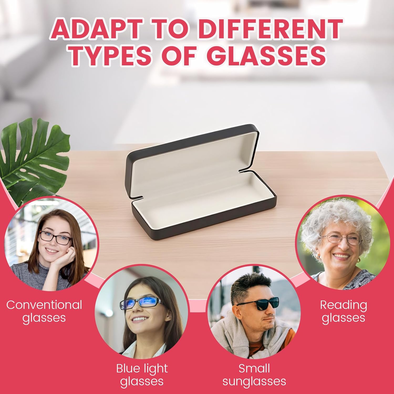 4Pcs PU Leather Diamond Art Kits Eyeglass Case, Unique DIY Diamond Sunglasses Case with Soft Lining, Gem Art Paint by Diamonds Dots for Beginner Craft Lover Women