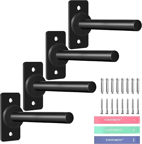 EVERYMATE Weight Plate Rack, Wall Mount Weight Plate Holder for Bumper Plates, Max Weight Capacity 330 lb, Home Gym Organizer