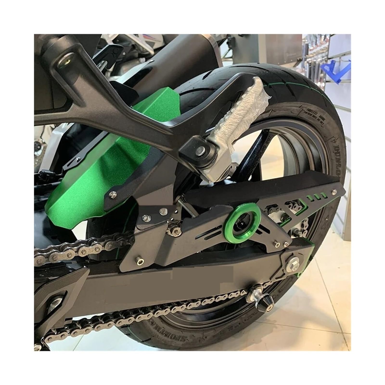 Amazon.com: LeosHi Motorcycle Mudguard Chain Guard Cover Rear
