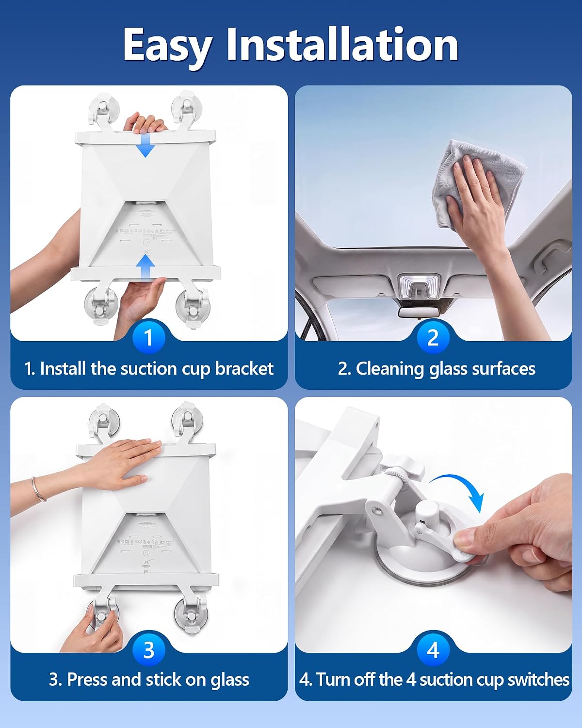 for Starlink Mini Suction Cup Car Mount for Window Sunroof Dashboard
