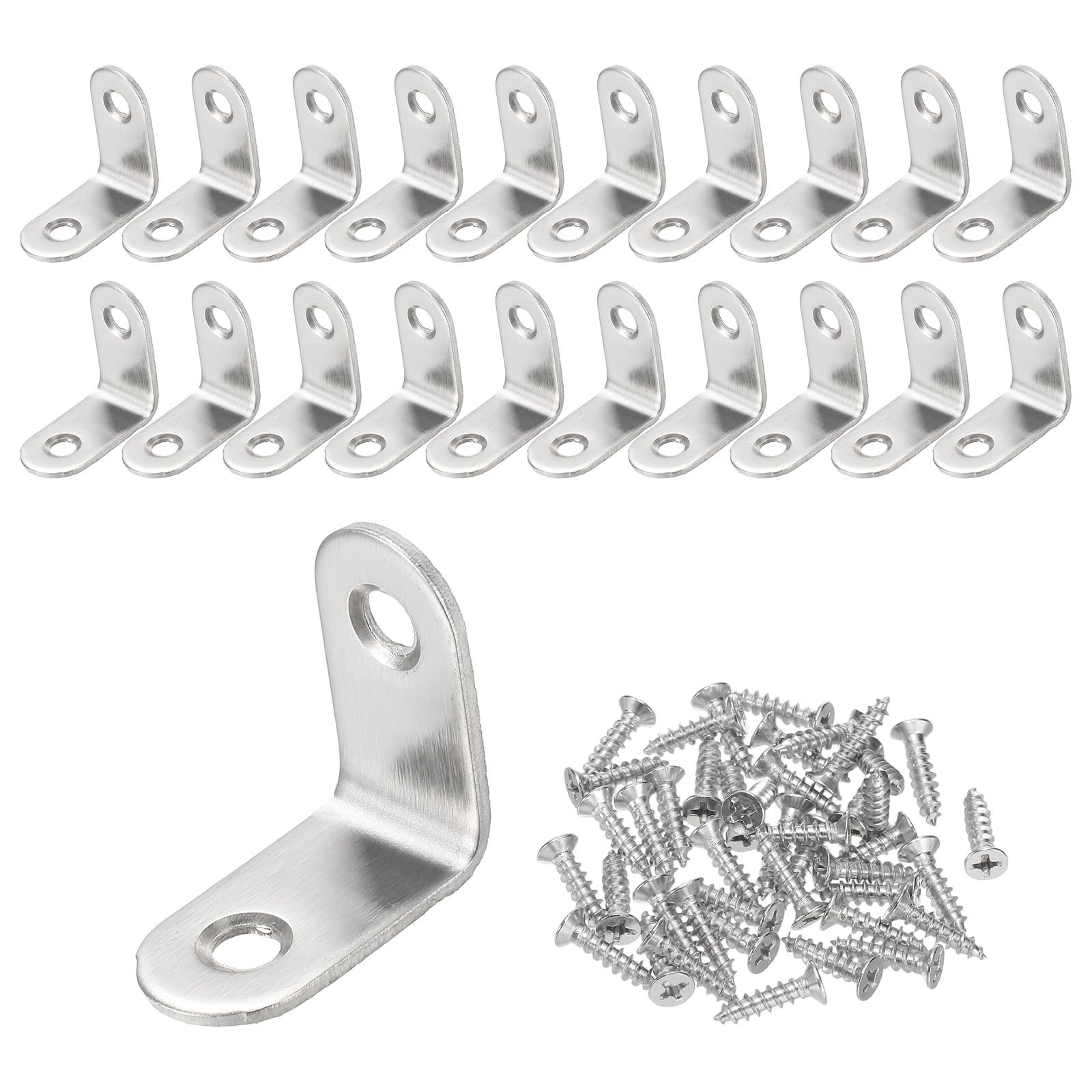 PATIKIL 40 Pcs Metal L-Shape Brackets