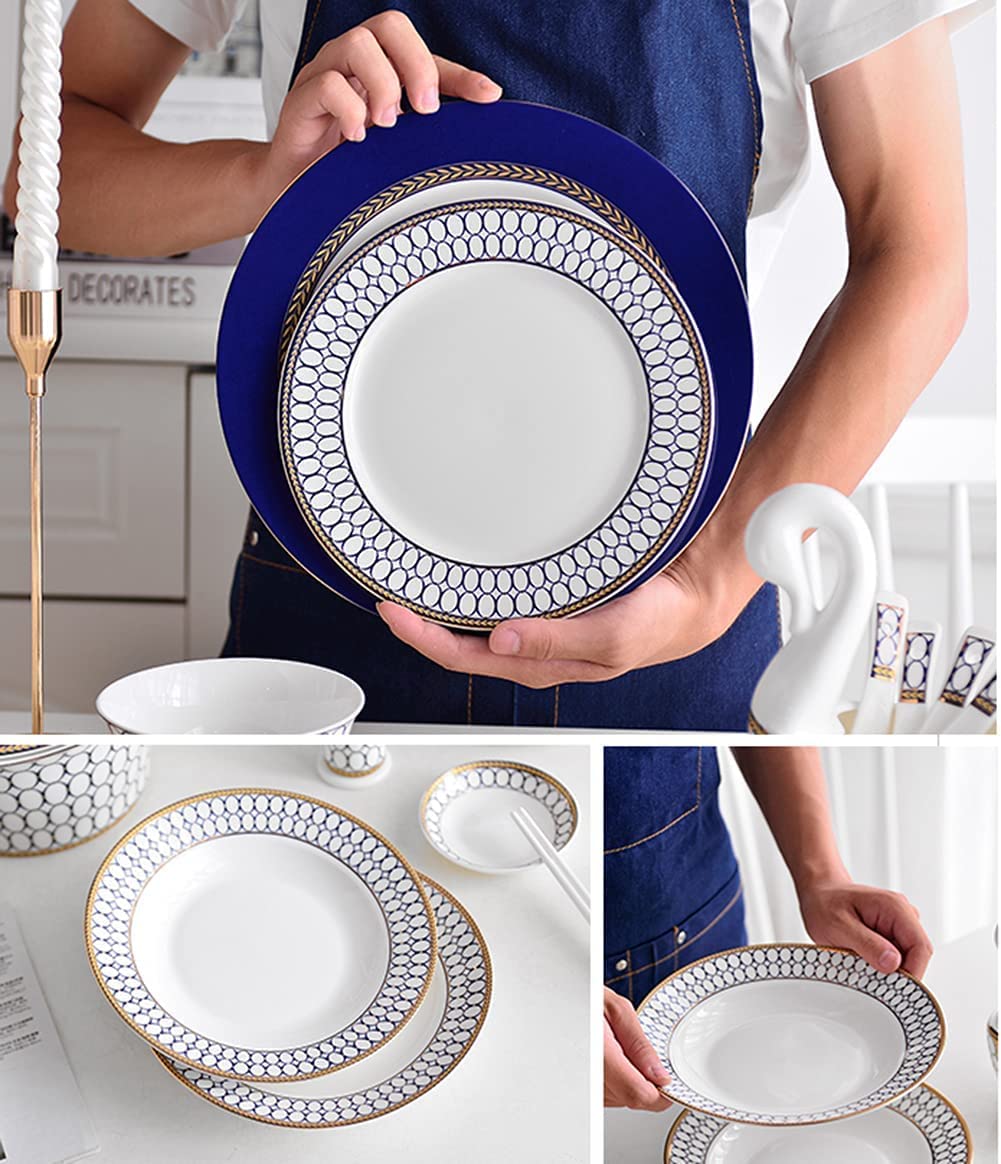 Zestawy Naczyń Obiadowych Okrągłych, Zestawy Ceramicznych Talerzy Obiadowych, Zestawy Talerzy I Misek, Zestaw Naczyń, 48 Szt.