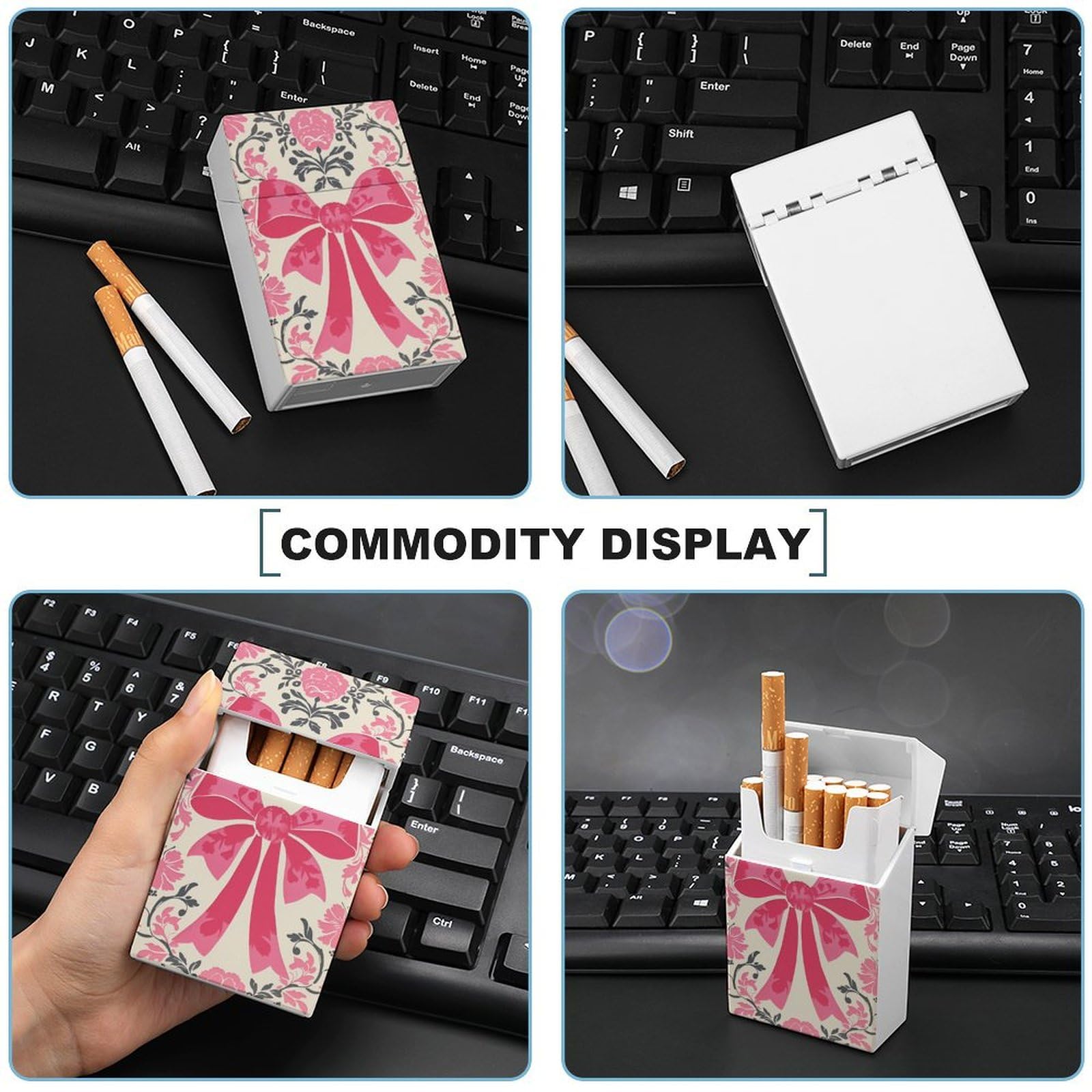 cute cigarette Amazon.com: Pretty Pink Bows Cigarette Case Vintage Preppy Bowknot Plastic  Cigarette Pocket Holder Flip Open Cigarette Protective Cover Storage Box :  Health & Household