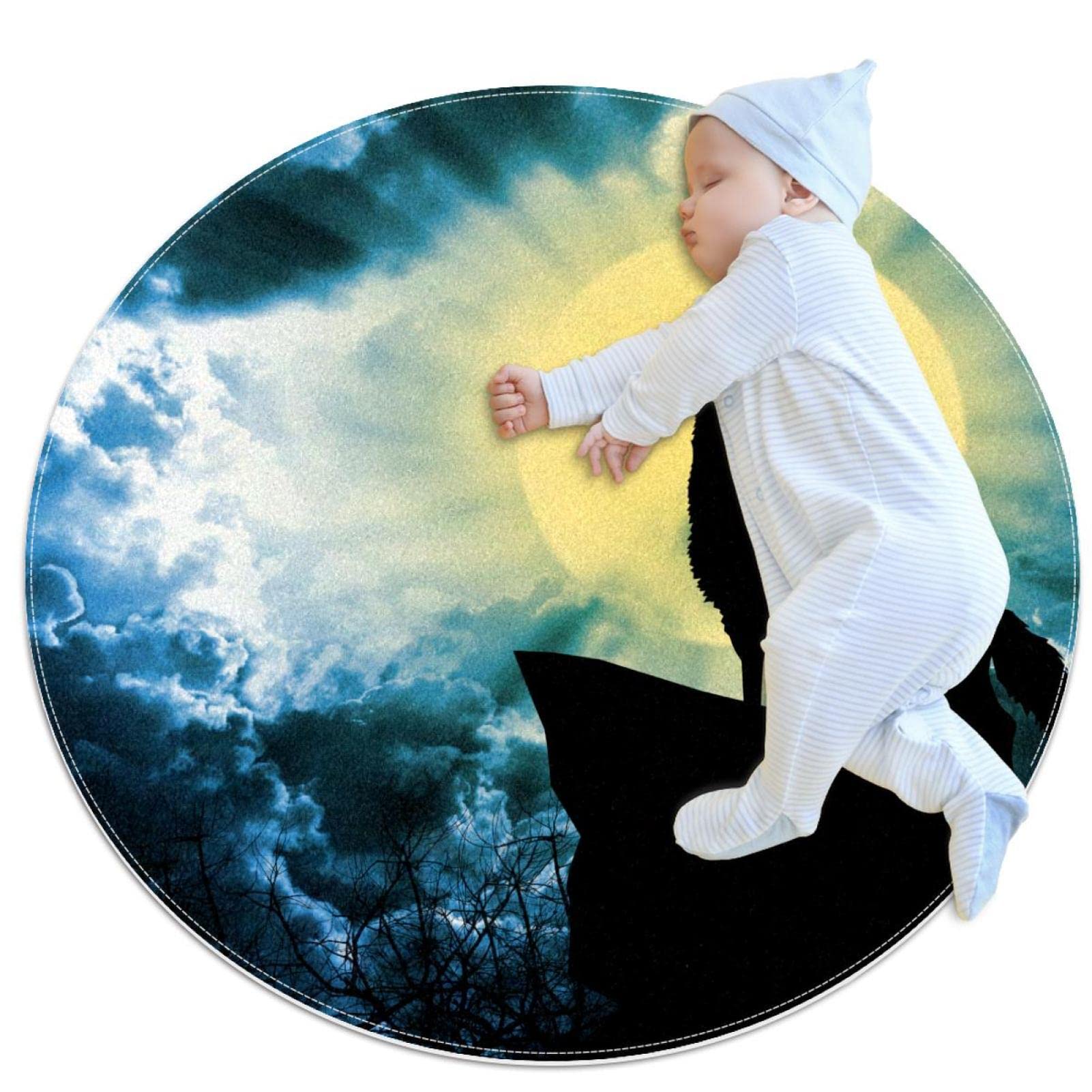 Tapis loup rond JDEZ créez un coin cosy dans votre salon ou chambre
