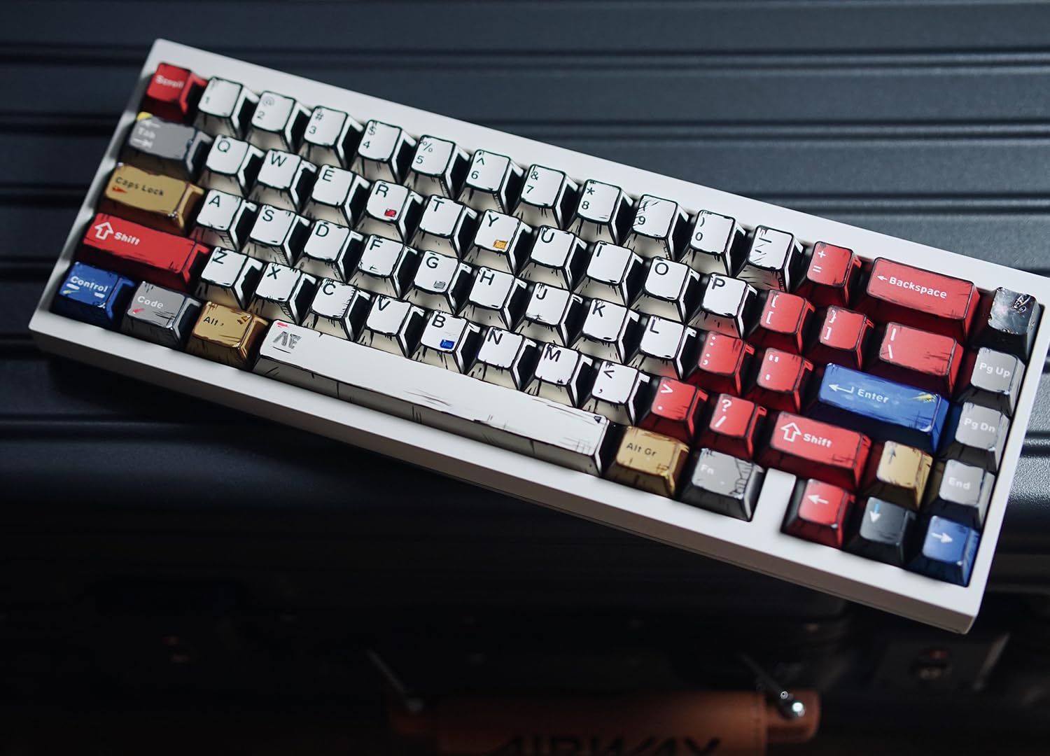 mintcaps PBT Keycaps - Juego de teclas retro japonesas de manga, 141 teclas Cherry Profile Dye-Sub Custom Keycap para teclado mecánico Cherry MX 60%, 65%, 75%, 100% Cherry MX