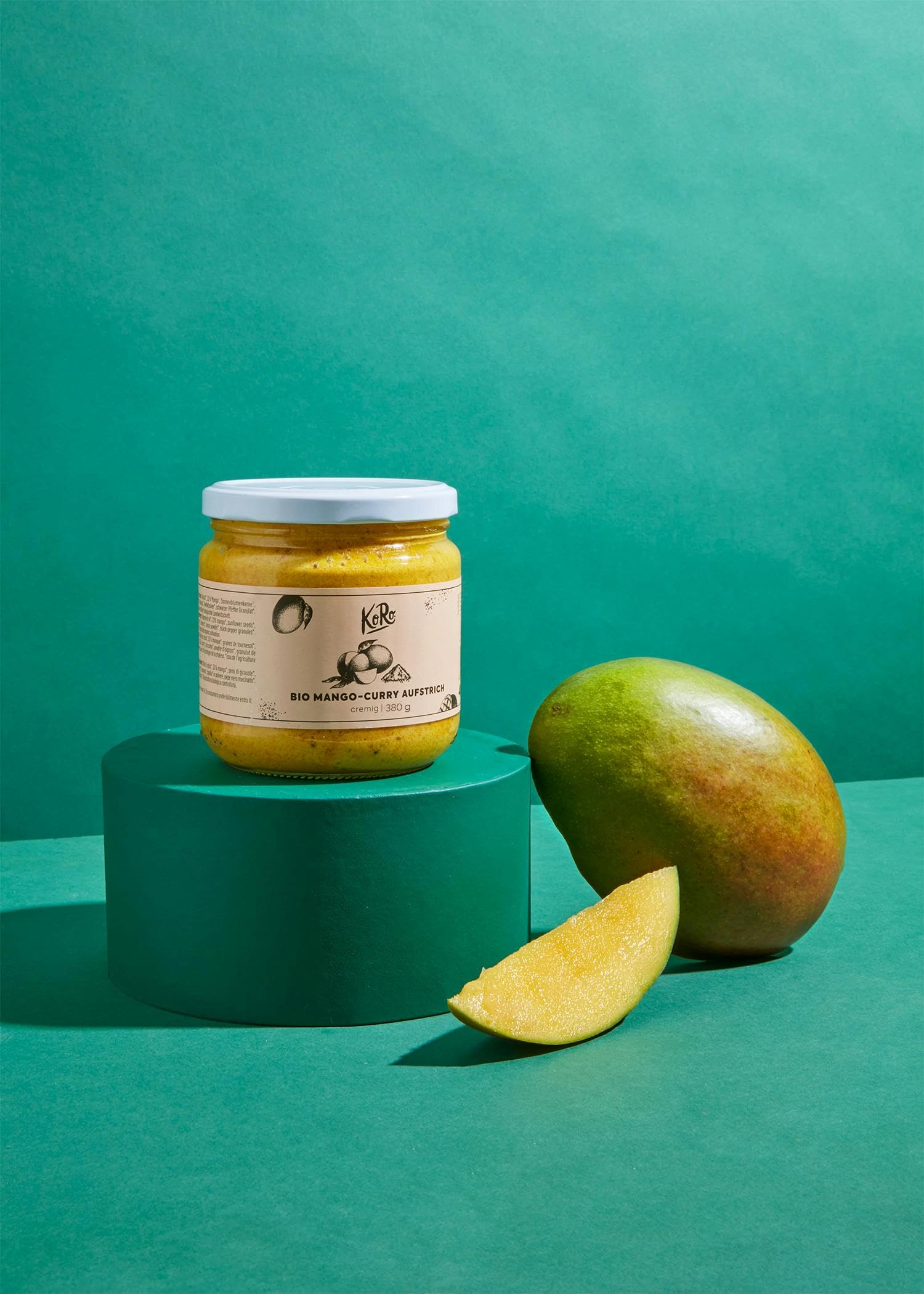 KoRo - Tartinade curry mangue bio 12 x 380 g - Pour tartiner & pour affiner les plats - Vegan & sans sucres ajoutés* - Goût fruité tropical