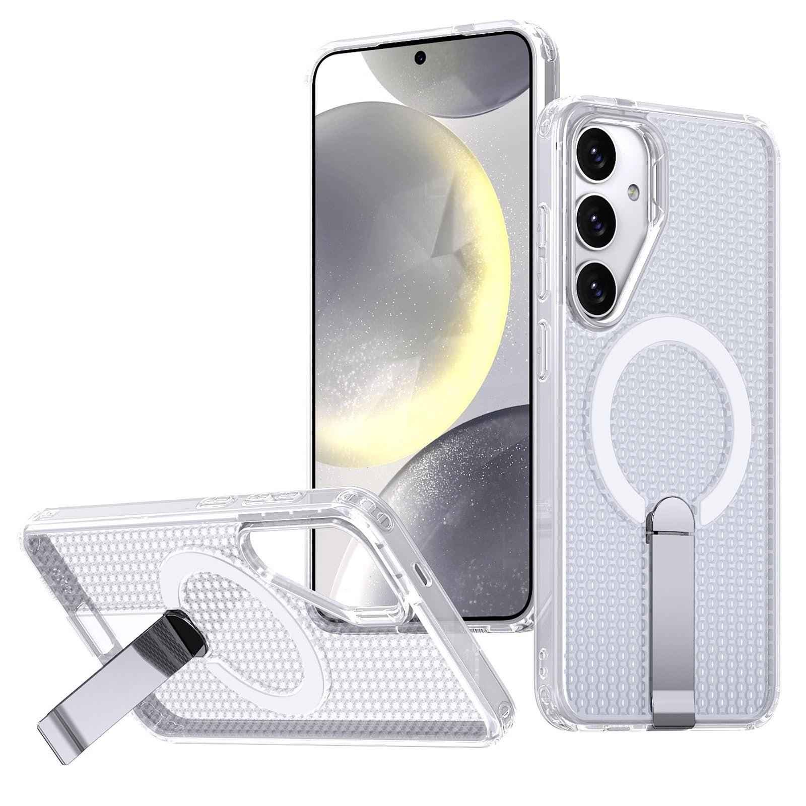 Etui do Samsung Galaxy S25 Ultra/S25 Plus/S25, magnetyczne etui samochodowe rozpraszające ciepło, ultracienka osłona chroniąca przed upadkiem (przezroczysta, S25 Ultra)