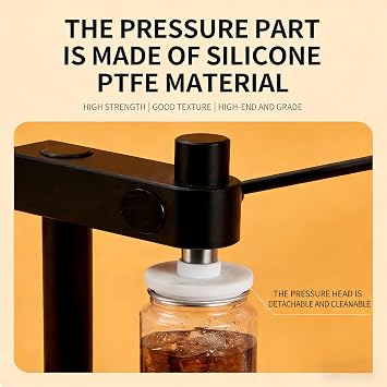 Manual Can Sealer Machine, Adjustable Height Portable Canning Machine, Beverage Can Sealer with Silicone Press Head, Removable and Easy to Clean, Home and Commercial Use