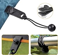 Vista 6 de 24 clips de lona y cuerdas elásticas para bolas, abrazaderas de lona, agarre de bloqueo resistente, clips de sujeción para toldo de piscina