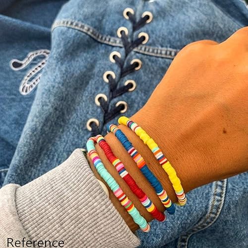 Miniatura 10 de 5700  6000 unidscaja de 15 colores mezclados de arcilla de polímero redondo de 0.157in Heishi cuentas sueltas hechas a mano disco Rondelle con