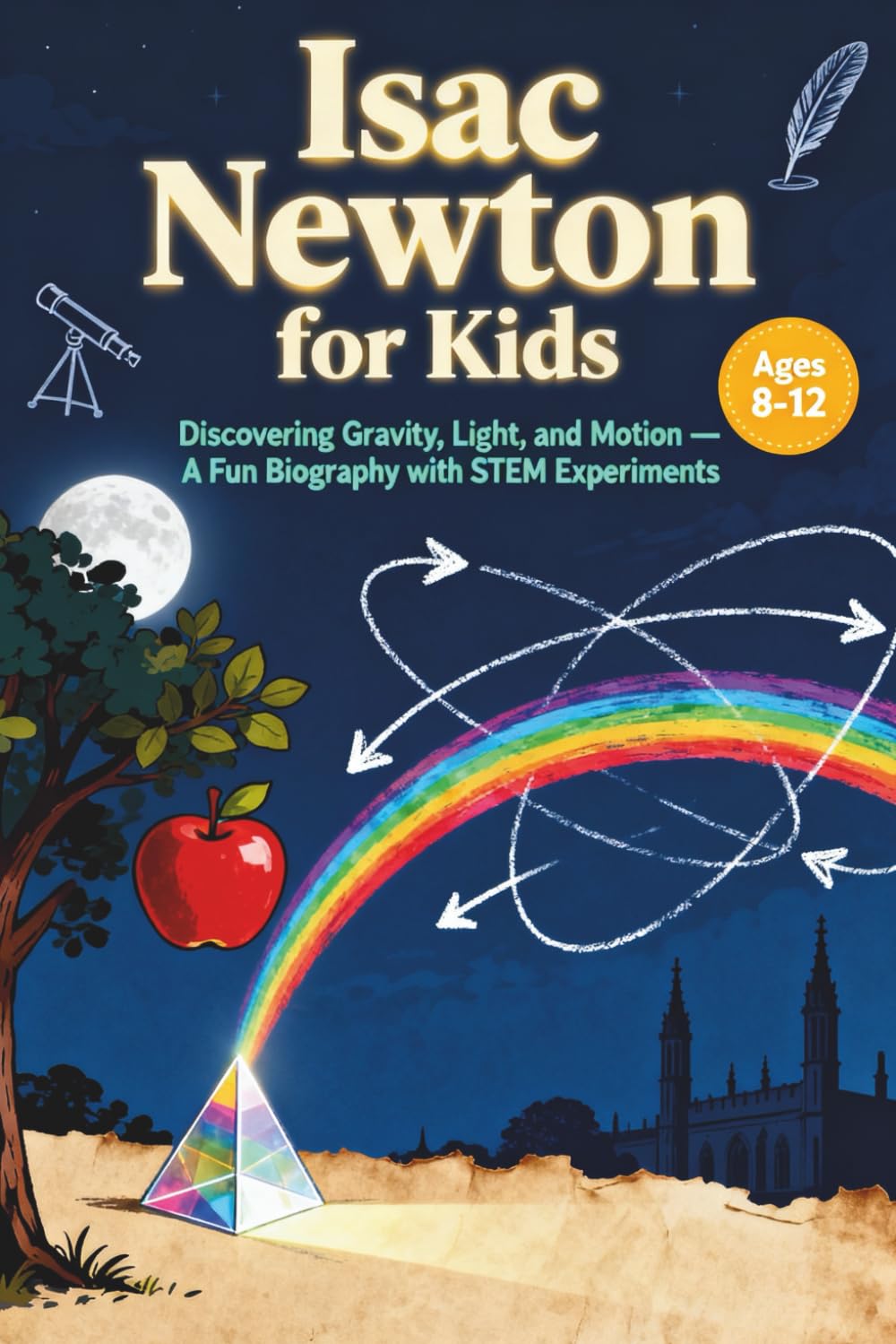 Isaac Newton for Kids Discovering Gravity Light and Motion: A Fun Biography with STEM Experiments, Ages 8-12