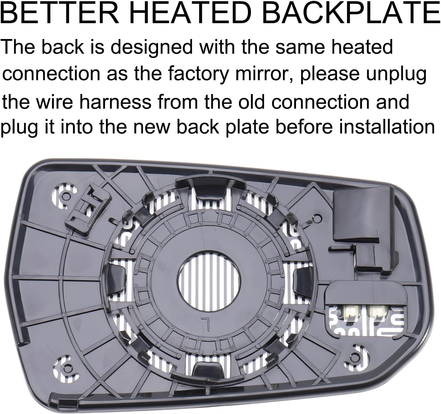 Driver Side Mirror Replacement for 2016-2024 Chevy Malibu Hybrid, L, LS, LT, Premier RS with BSD Heated Left Side View Mirror Replacement Glass w/o Auto Dimming