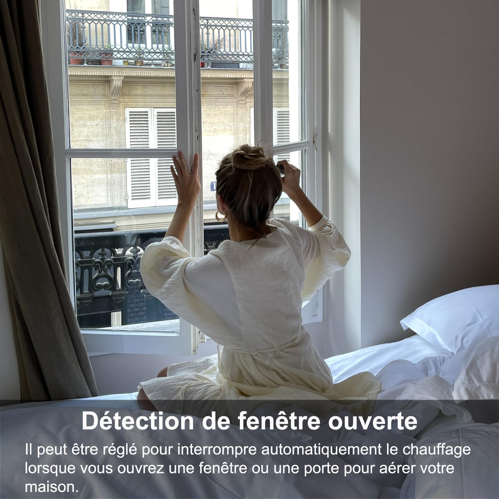 KETOTEK Thermostat Intelligent WiFi pour Chauffage au Sol électrique avec sonde Compatible avec Alexa, Thermostat Connecté Programmable Plancher Chauffant Electrique 16A Noir