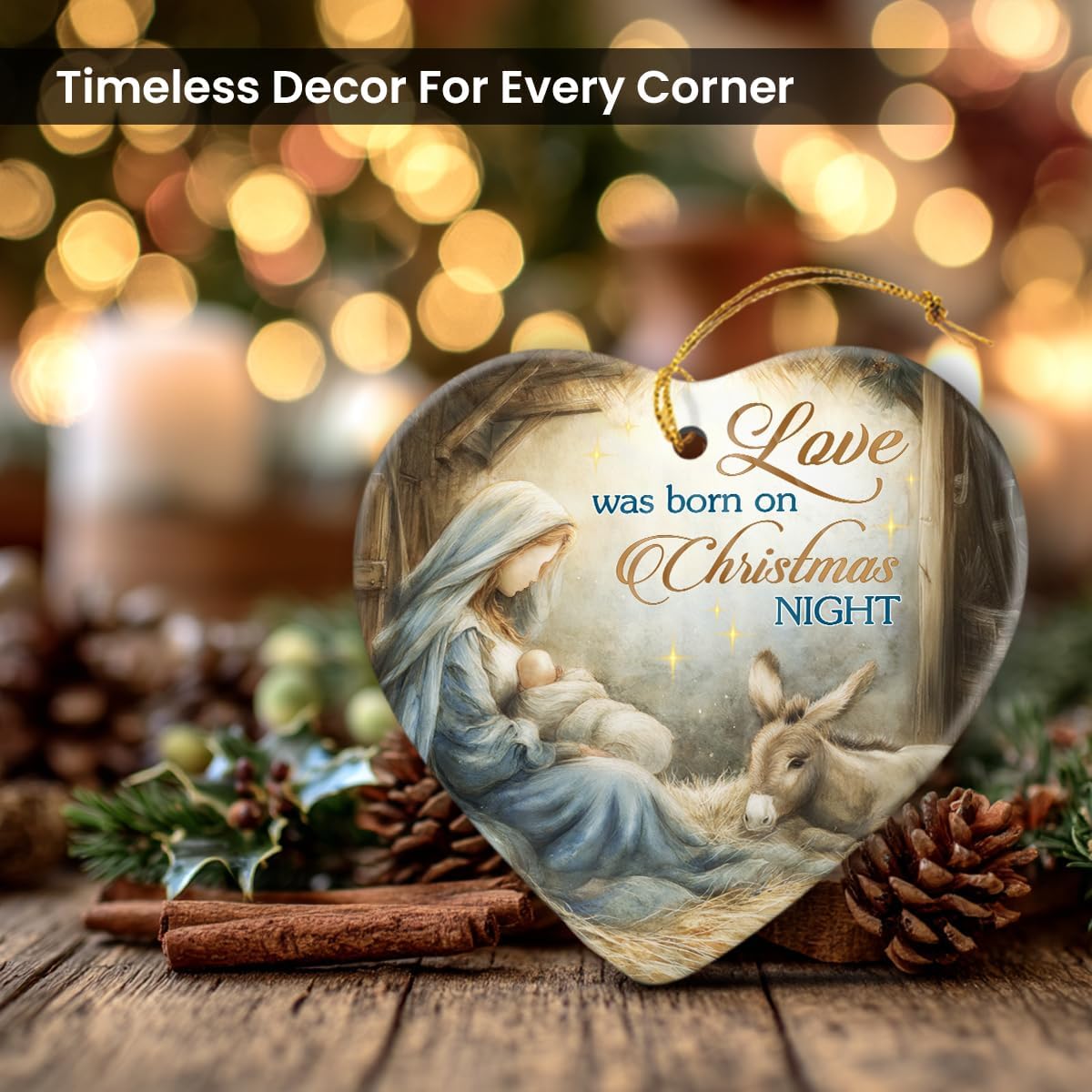 Nativity Christmas Ornaments 2026 - Nativity Scene Ornaments for Christmas Tree, Baby Jesus, Catholic Christian Gifts for Friend, Religious Gifts for Women Christian, The Holy Family Xmas Decor - Image 7