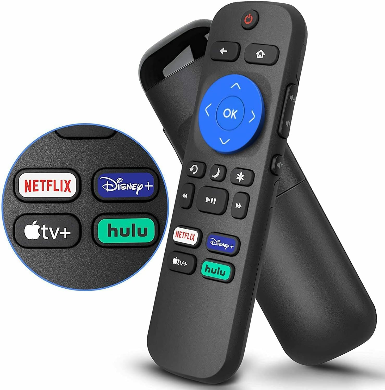Replaced Remote for All Roku TV only, NOT Compatible with Any Roku Stick, Roku Streaming Stick, Roku Box