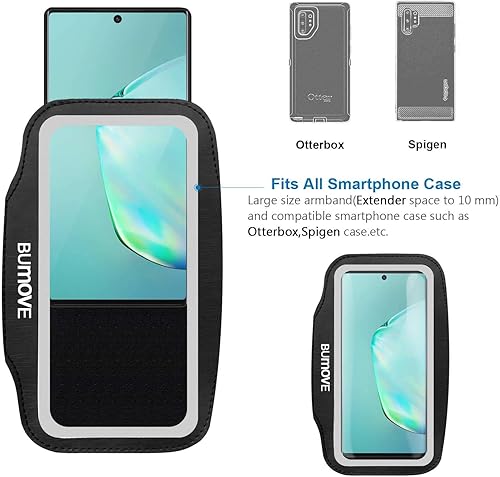 Miniatura 6 de Note 20 Ultra, 20, 10+, 9, 8 brazalete, BUMOVE Gym Running Workouts Sports Soporte para teléfono celular para Samsung Galaxy Note 20 Ultra2010