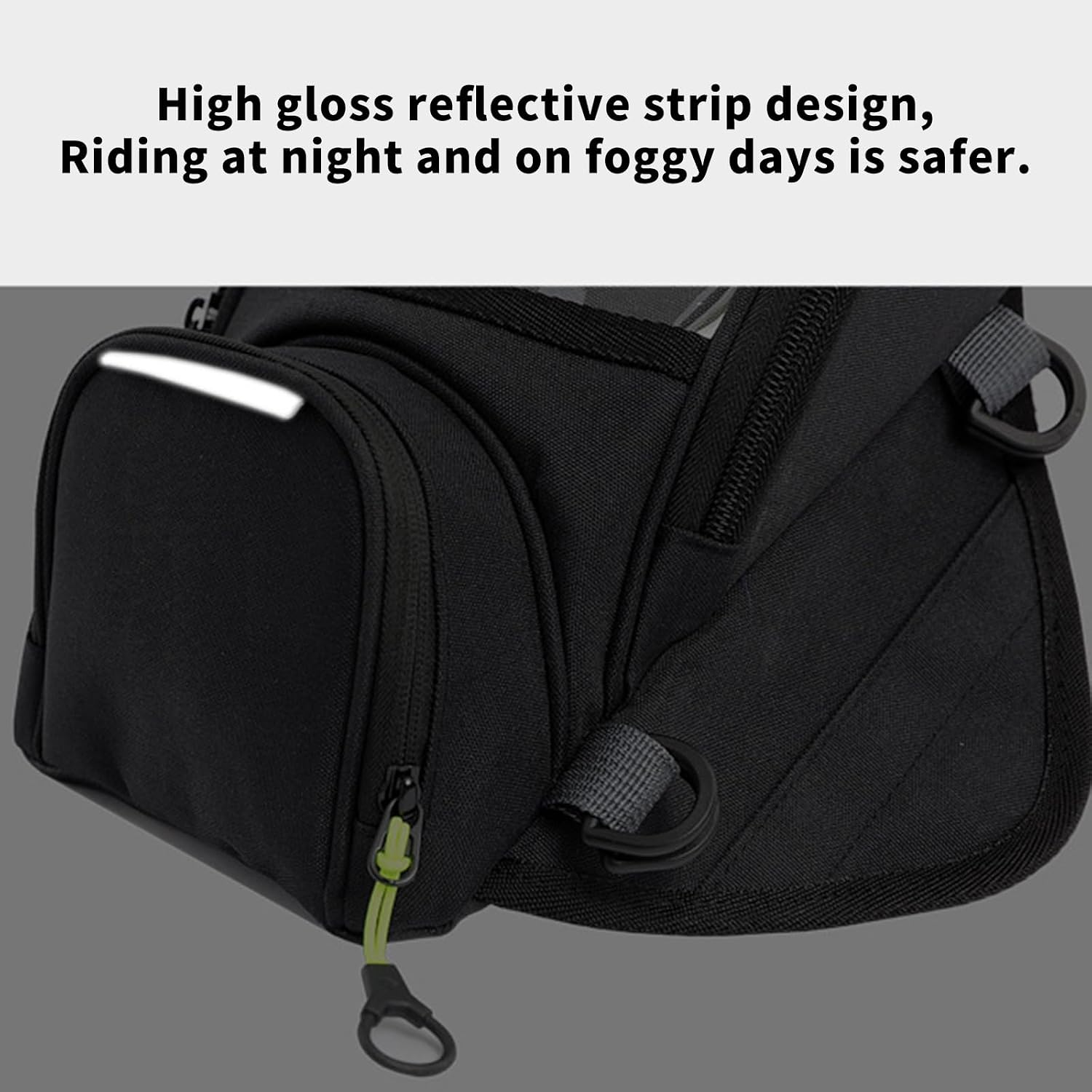 Rulbelok Nylon Motorcycle Tanks Bag with Touch Control Phone Pocket and Multiple Storage Compartments for Riders Motorcycle Tanks Bag Magnetic Waterproof