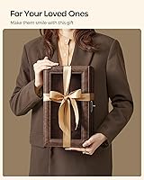 Vista 50 de SONGMICS Caja de reloj, organizador de 20 ranuras para reloj con tapa de vidrio grande, almohadas extraíbles, cerradura de metal, regalo para seres