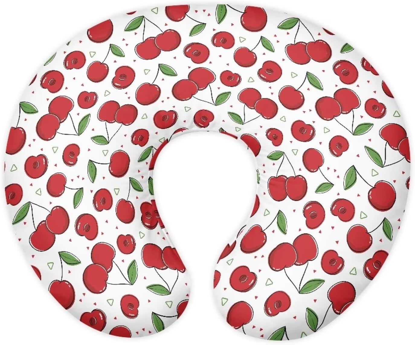 Cherry Feeding Pillow Cover Washable & Breathable Nursing Pillow Slipcovers Breastfeeding Newborn Feeding Cushion Cover Practical Gift, Best Choice for Mom Cover Only