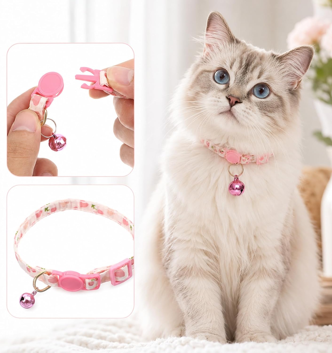 4 Pcs Small Bell for Dog Collar, Bell for Cat Collar, 4 Assorted Colors image 3