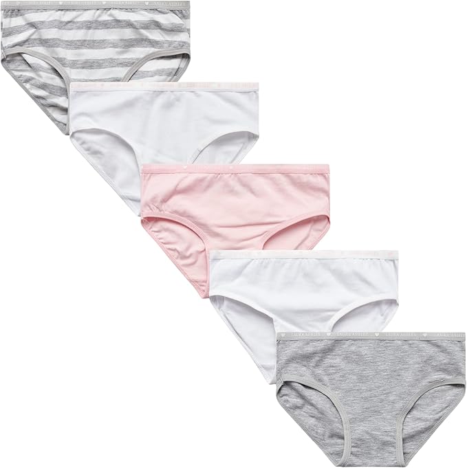 Laura Ashley Girls' Underwear 5 Pack Stretch Cotton