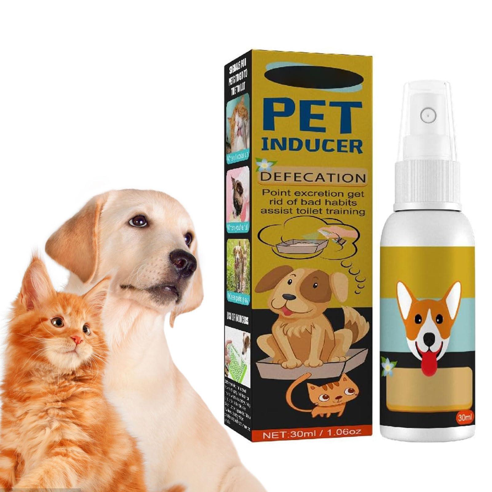 Espray de entrenamiento para perros, cachorros y perros, entrenamiento de orinal PIPI, spray para entrenamiento para perros, 30 ml, spray de entrenamiento para perros