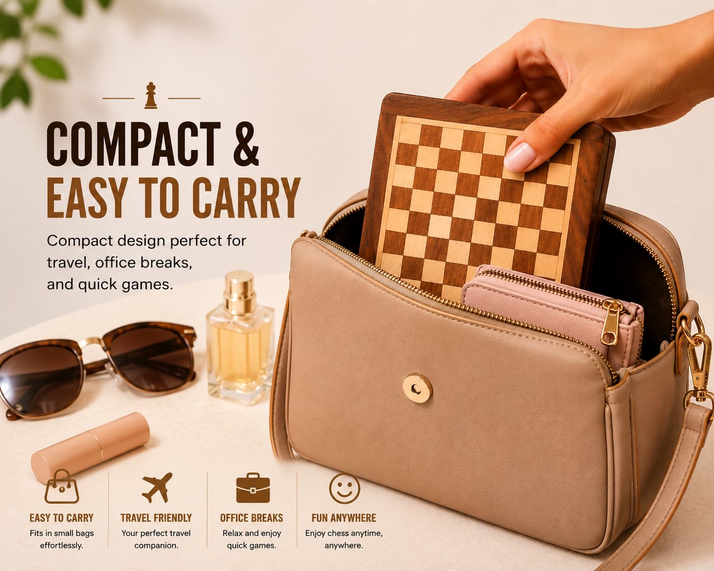 Handgefertigtes, personalisiertes Luxus-Schach-Set für Herren, personalisiertes Geschenk, magnetisches Holzschach-Set, Reise-Schachspiele, Geburtstagsgeschenk, Schachgeschenk, 12,7