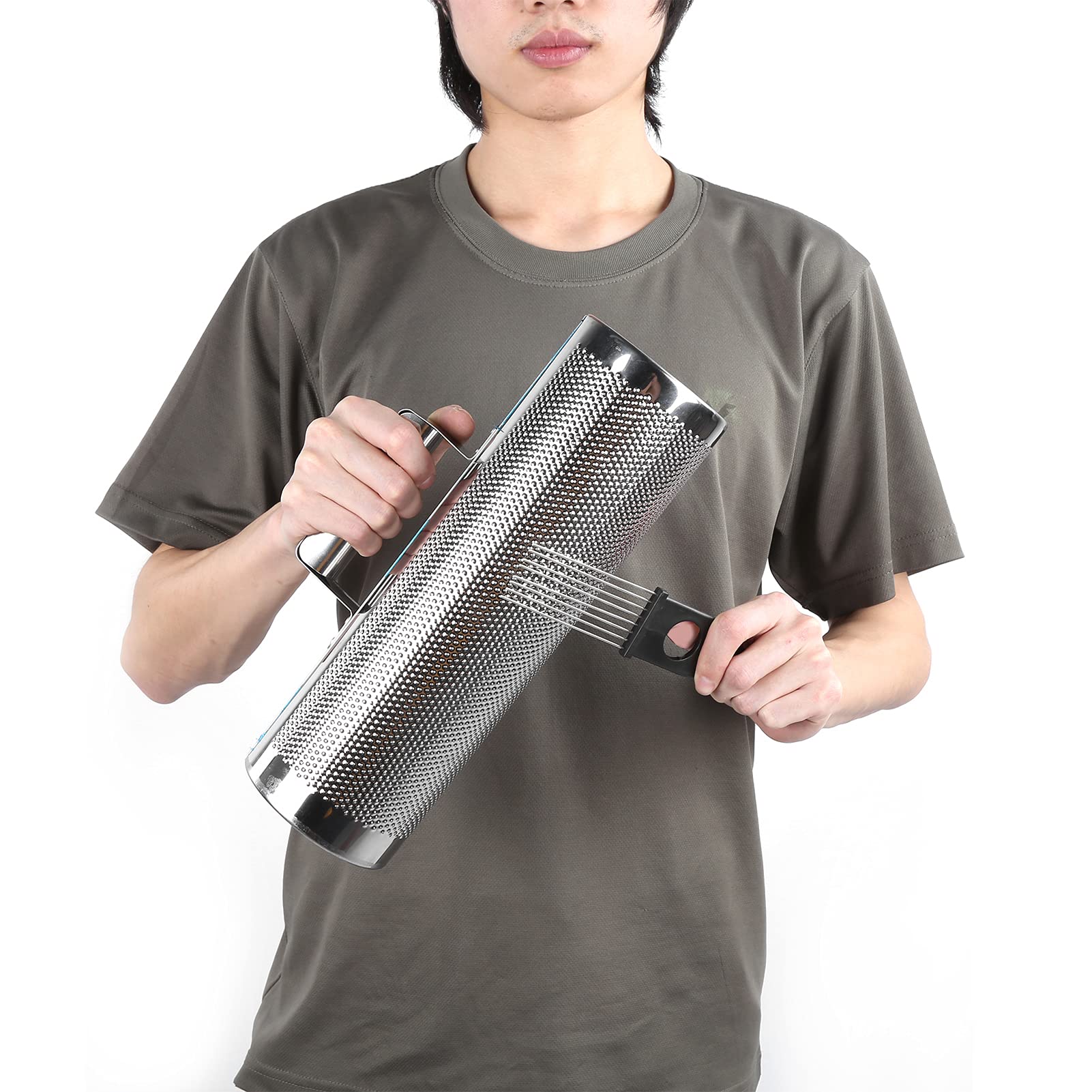 Guiro Shaker, Percussioni in Alluminio Strumenti Musicali Guiro con Raschietto Tipo A, Strumento A Percussione Latino 4x12in Strumento di Allenamento Musicale per Accompagnamento