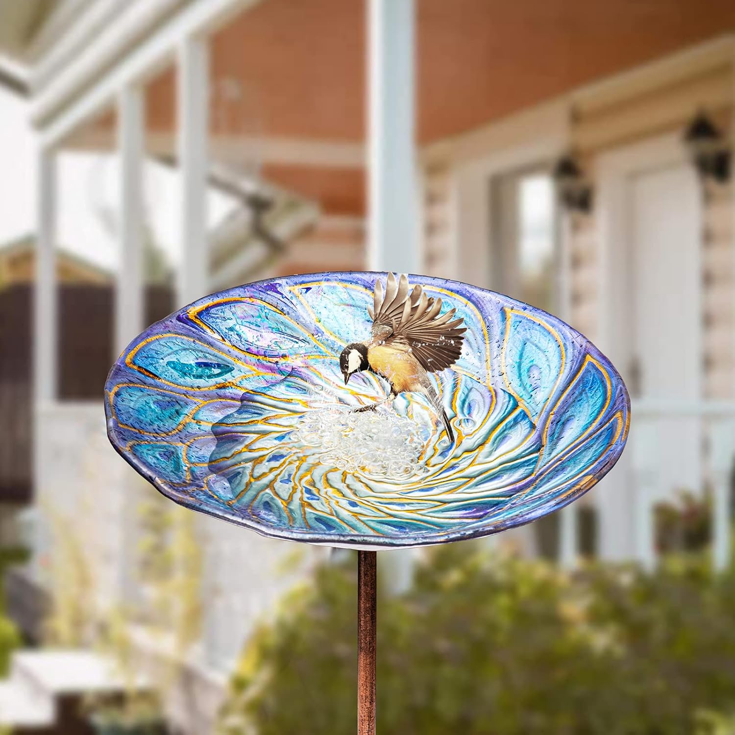 Glass Bird Bath
