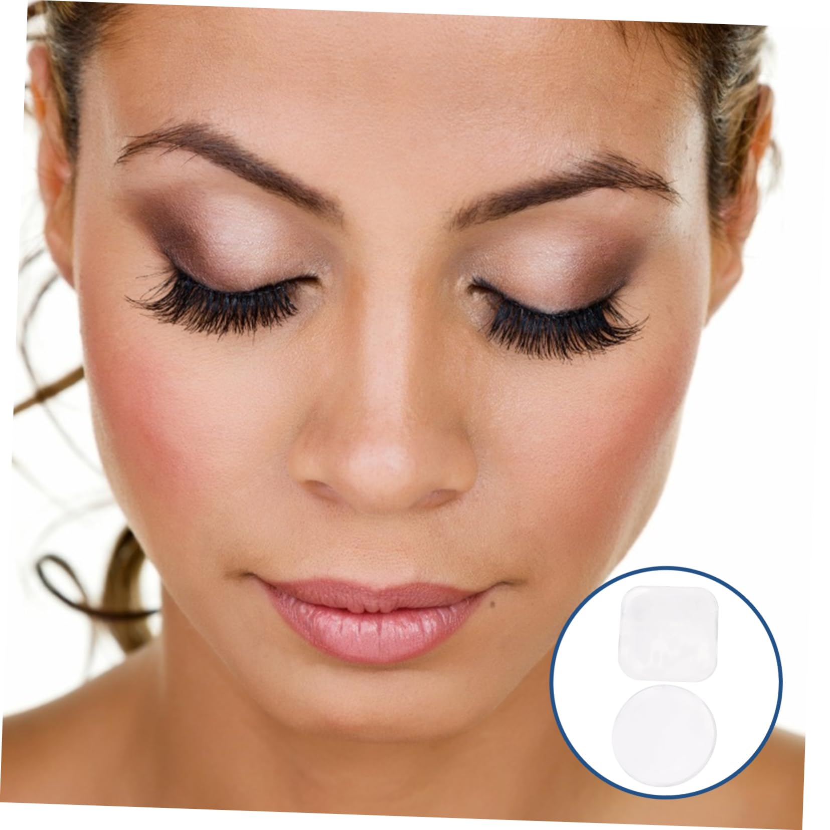 PartyKindom 8 Pack Eyelash Extension Holder Pallet Silicone False Lashes Pad Set Lash Grafting Tools